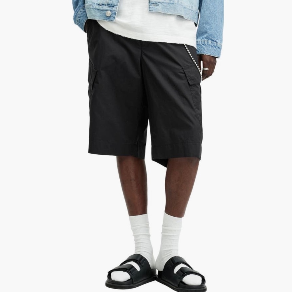 AllSaints Ardy Cargo Shorts Black SZ 31